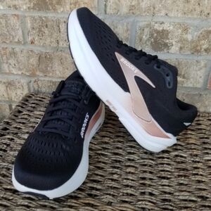 Brooks BLACK Ghost3 Max Running Shoes(W 10.5)W/RoseGold Comfort Walking Sneakers